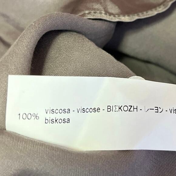 NEW Zara Silver Gray Silky Keyhole Round Neck Long Sleeve Blouse Top Size XS - Picture 5 of 5